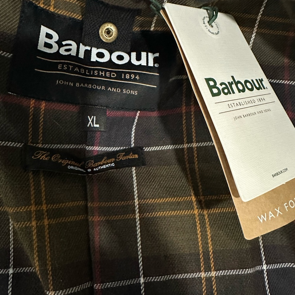 BARBOUR ASBY WAX JACKET MID OLIVE